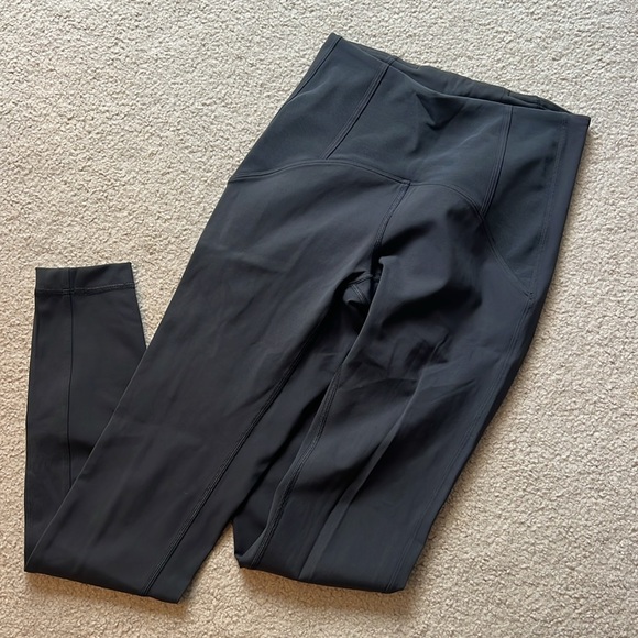 Lululemon Prinicpal Dancer Corsetry Tight Legging Soot Gray Color Size 4 - Picture 2 of 3